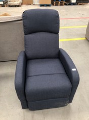 ASTAN CHAIR BLUE COLOUR MANUAL RECLINING (DIRTY) .