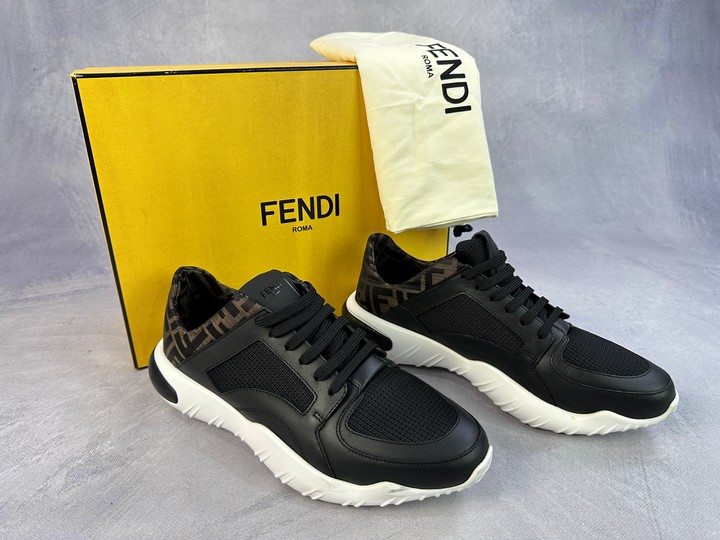 Fendi Monogram Sneakers With Box And Dust Bags - Size 7.5 (VAT ONLY PAYABLE ON BUYERS PREMIUM)