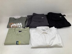 5 X JACK&JONES GARMENTS VARIOUS SIZES AND MODELS INCLUDING GREEN T-SHIRT SIZE L - LOCATION 14A.