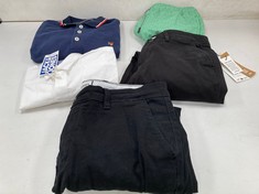 5 X JACK & JONES CLOTHING VARIOUS SIZES AND STYLES INCLUDING BLUE POLO SHIRT SIZE - M LOCATION 3A.