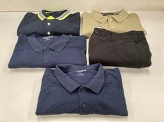 5 X JACK & JONES CLOTHING VARIOUS SIZES AND STYLES INCLUDING BLUE POLO SHIRT SIZE - XL LOCATION 11A.