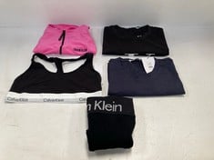 5 X CALVIN KLEIN CLOTHING ITEMS VARIOUS SIZES AND MODELS INCLUDING PINK SWIMMING COSTUME SIZE - L LOCATION 23A.