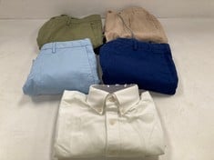 5 X HACKETT CLOTHING ITEMS VARIOUS SIZES AND MODELS INCLUDING BEIGE TROUSERS SIZE - 29 LOCATION 35A.