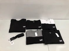 6 X VANS GARMENTS VARIOUS SIZES AND MODELS INCLUDING BELT - LOCATION 47A.