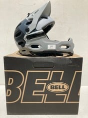 BELL SUPER 3R MIPS MTB HELMET, UNISEX ADULT, GREY MATT/LEATHER, SIZE S (52-56 CM)- LOCATION 5B.