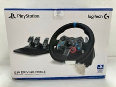 LOGITECH G29 DRIVING FORCE RACING WHEEL AND PEDALS, FORCE FEEDBACK, ANODISED ALUMINIUM, SHIFT PADDLES, EU PLUG, PS5, PS4, PC, MAC, F1 23 & GRAN TURISMO 7 COMPATIBLE, BLACK - LOCATION 49B.