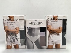 3 X CALVIN KLEIN UNDERWEAR PACKS WOMEN'S AND MEN'S ALL SIZE L - LOCATION 22B.