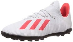 2 X ADIDAS CHAUSSURES JUNIOR X 19.3 TF DE FOOTBALL, GREY AND RED, SIZE 29 EU - LOCATION 18B.