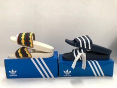 2 X FLIP FLOPS ADIDAS ADILETTE MODELS FZ6456 SIZE 46 AND 288022 SIZE 48 1/2 - LOCATION 18B.