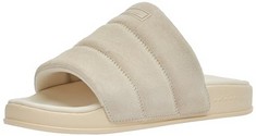 2 X ADIDAS ADIDAS ADILETTE ESSENTIAL, WOMEN'S SLIDE SANDAL, BEIGE, SIZES 40 AND 37 EU - LOCATION 18B.