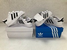 2 X ADIDAS SUPERSTAR CF I WHITE TRAINERS SIZES 24 AND 22 - LOCATION 2B.