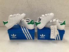 2 X ADIDAS SHOES MODEL STAN SMITH CF I WHITE SIZE 27 - LOCATION 2B.