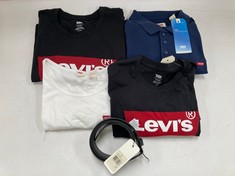 5 X LEVIS GARMENTS VARIOUS MODELS AND SIZES INCLUDING BELT BLACK COLOUR - LOCATION 37A.