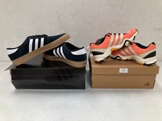 2 X ADIDAS SHOES MODELS TERREX AX2R K ORANGE SIZE 36 AND SEELEY XT SIZE 46 2/3 - LOCATION 7B.