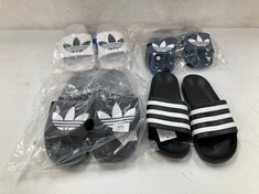 4 X ADIDAS FLIP FLOPS VARIOUS MODELS AND SIZES INCLUDING NAVY BLUE SIZE 38 - LOCATION 11B.