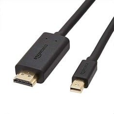 11 X BASICS - MINI DISPLAYPORT TO HDMI CABLE WITH GOLD-PLATED CONNECTORS, SUPPORTS CLEAR DIGITAL AUDIO AND FULL HD RESOLUTION (1.83 M), FOR PERSONAL COMPUTER, BLACK LOCATION 48B .