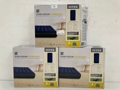 3 X INTEX CLASSIC DOWNY DURA-BEAM - INFLATABLE MATTRESS, 99X191X25CM LOCATION 44B .