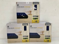 3 X INTEX CLASSIC DOWNY DURA-BEAM - INFLATABLE MATTRESS, 99X191X25CM LOCATION 44B .