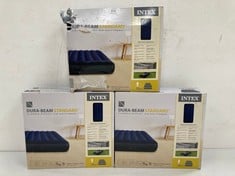 3 X INTEX CLASSIC DOWNY DURA-BEAM - INFLATABLE MATTRESS, 99X191X25CM LOCATION 44B .