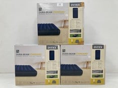 3 X INTEX CLASSIC DOWNY DURA-BEAM - INFLATABLE MATTRESS, 99X191X25CM - LOCATION 40B.