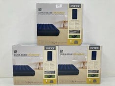 3 X INTEX CLASSIC DOWNY DURA-BEAM - INFLATABLE MATTRESS, 99X191X25CM - LOCATION 40B.