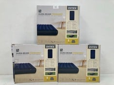 3 X INTEX CLASSIC DOWNY DURA-BEAM - INFLATABLE MATTRESS, 99X191X25CM - LOCATION 40B.