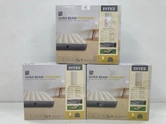 INTEX 6410 DURA-BEAM STANDARD SINGLE HIGH - INFLATABLE MATTRESS, FIBER-TECH TECHNOLOGY, MULTICOLOUR, 99 X 191 X 25 CM - LOCATION 36B.