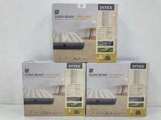 INTEX 6410 DURA-BEAM STANDARD SINGLE HIGH - INFLATABLE MATTRESS, FIBER-TECH TECHNOLOGY, MULTICOLOUR, 99 X 191 X 25 CM - LOCATION 36B.