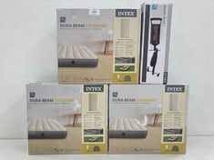 INTEX 6410 DURA-BEAM STANDARD SINGLE HIGH - INFLATABLE MATTRESS, FIBER-TECH TECHNOLOGY, MULTICOLOUR, 99 X 191 X 25 CM (INCL. INFLATOR) - LOCATION 32B.