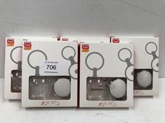 5 X KEY RINGS FOR YOUR OBJECT FINDER IN WHITE