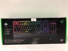 RAZER BLACKWIDOW V3 (GREEN SWITCH) - MECHANICAL GAMING KEYBOARD (MECHANICAL CLICK SWITCHES, DUAL TRIGGER ABS KEYS, MULTI-FUNCTION DIGITAL ROLLER AND MEDIA KEY, WRIST REST) - 42C LOCATION.