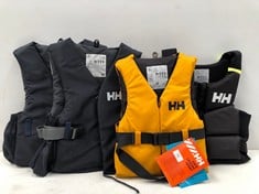 4 X HELLY HANSEN LIFEJACKETS VARIOUS MODELS INCLUDING RIDER 33841 - LOCATION 30C.