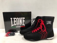 LEONE 1947, BOXING BOOTS, UNISEX ADULT, BLACK, 44, CL188 - LOCATION 30C.