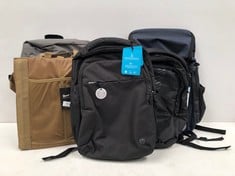 5 X BACKPACKS VARIOUS BRANDS INCLUDING HELLY HANSEN BLACK - LOCATION 30C.