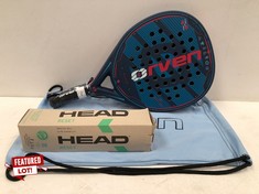 PADEL RACKET ORVEN PADEL RACKET MODEL KUME BLUE COLOUR 335 GRAMS INCLUDING BALLS HEAD - LOCATION 30C.