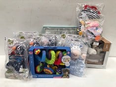 12 X BABY TOYS VARIOUS BRANDS INCLUDING SOPHIE LA GIRAFE - LOCATION 10C.