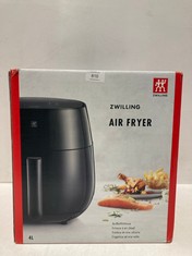 ZWILLING AIR FRYER - HOT AIR FRYER, 4 L, 6 PROGRAMMES, 1400 W, FRYING, COOKING AND BAKING WITHOUT FAT, BLACK - LOCATION 3C.