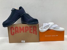 2 X SHOES VARIOUS BRANDS AND SIZES INCLUDING NAVY BLUE SPORTS SHOES CAMPER SIZE 46 - LOCATION 47C.