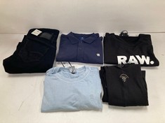 5 X RAW GARMENTS VARIOUS SIZES AND MODELS INCLUDING NAVY BLUE POLO SHIRT SIZE L - LOCATION 34A.