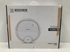 ROBOT HOOVER AND MOP BRAND ECOVACS MODEL DEENOT OZMO 900 WHITE - LOCATION 52C.