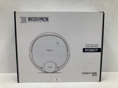 ROBOT HOOVER AND MOP BRAND ECOVACS MODEL DEENOT OZMO 900 WHITE - LOCATION 40C.