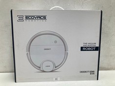 ROBOT HOOVER AND MOP BRAND ECOVACS MODEL DEENOT OZMO 900 WHITE - LOCATION 32C.