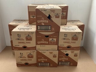 QTY OF QUAKER OATS CARAMEL FUDGE TUBS - BBE 24/8/24: LOCATION - J8