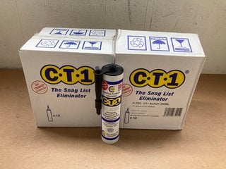 2 X BOXES OF CT1 THE SNAG LIST ELIMINATOR SEALANT & CONSTRUCTION ADHESIVE IN BLACK (PLEASE NOTE: 18+YEARS ONLY. ID MAY BE REQUIRED): LOCATION - J13