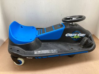 RAZOR CRAZY CART SHIFT ELECTRIC GO KART IN BLUE/BLACK: LOCATION - J19