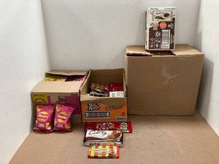 QTY OF ASSORTED FOOD ITEMS TO INCLUDE GALAXY CHOCOLATE BARS - BBE 4/5/25: LOCATION - J20