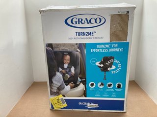 GRACO TURN 2 ME 360 ROTATING ISOFIX GROUP 1/2 CAR SEAT IN BLACK - RRP £149.99: LOCATION - J20