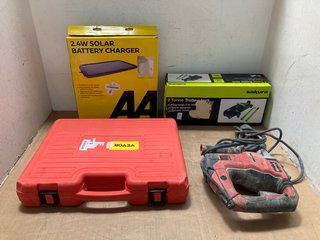 4 X ASSORTED CAR ITEMS TO INCLUDE SAKURA 2 TONNE TROLLEY JACK: LOCATION - J21