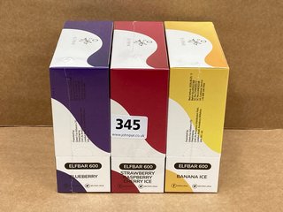 3X ELF BAR VAPES TO INCLUDE ELF BAR STRAWBERRY RASPBERRY CHERRY ICE AND BANANA ICE (PLEASE NOTE: 18+YEARS ONLY. ID MAY BE REQUIRED): LOCATION - E0