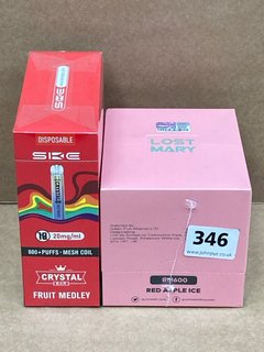 SKE CRYSTAL FRUIT MEDLEY VAPES TO INCLUDE LOST MARY RED APPLE ICE VAPES (PLEASE NOTE: 18+YEARS ONLY. ID MAY BE REQUIRED): LOCATION - E0